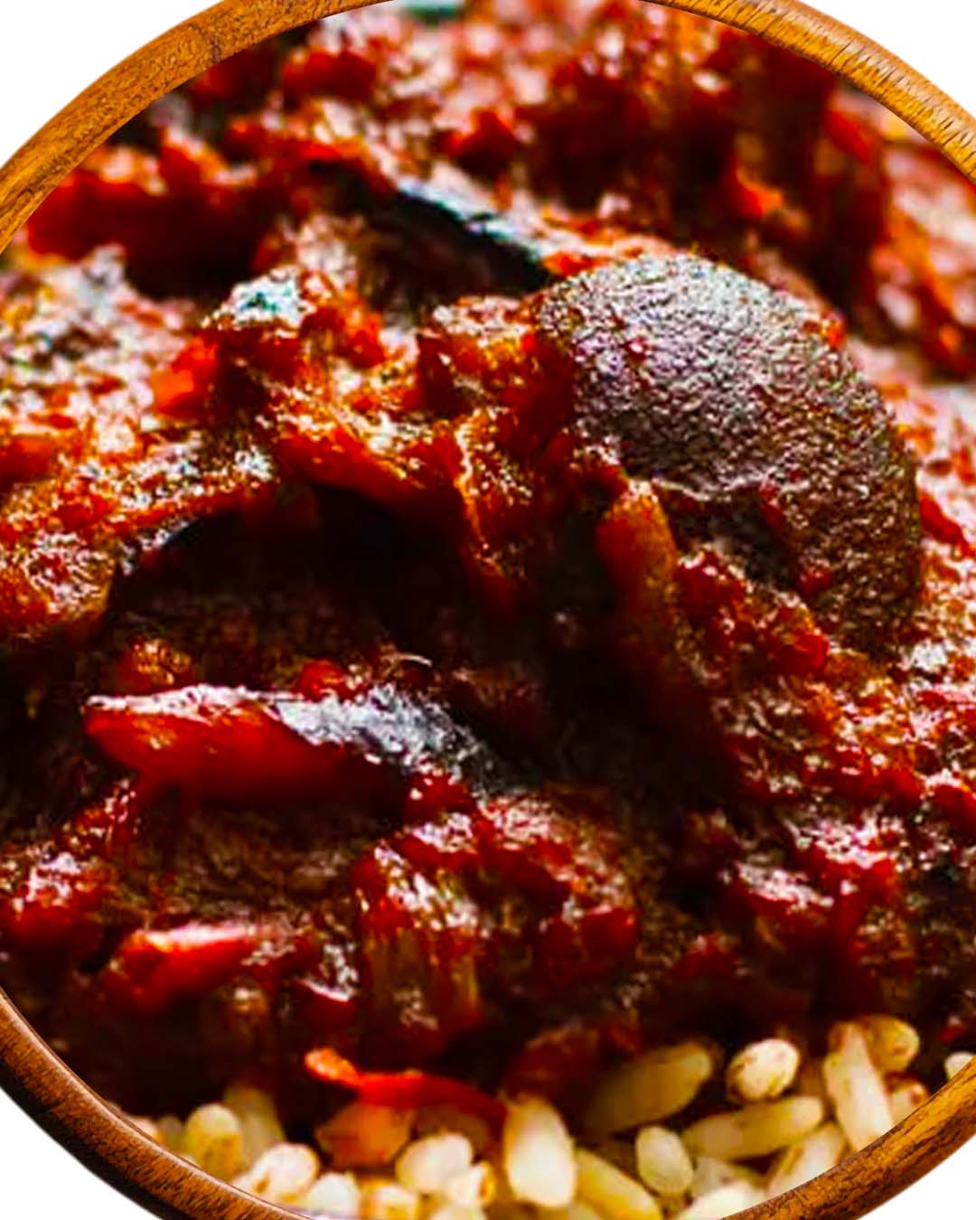 Nigeria Ofada RIce Red Ofada Sauce Egg Nigerian Food naija home food Lagos personal chef Ama Cuisine Ecstasy Foods