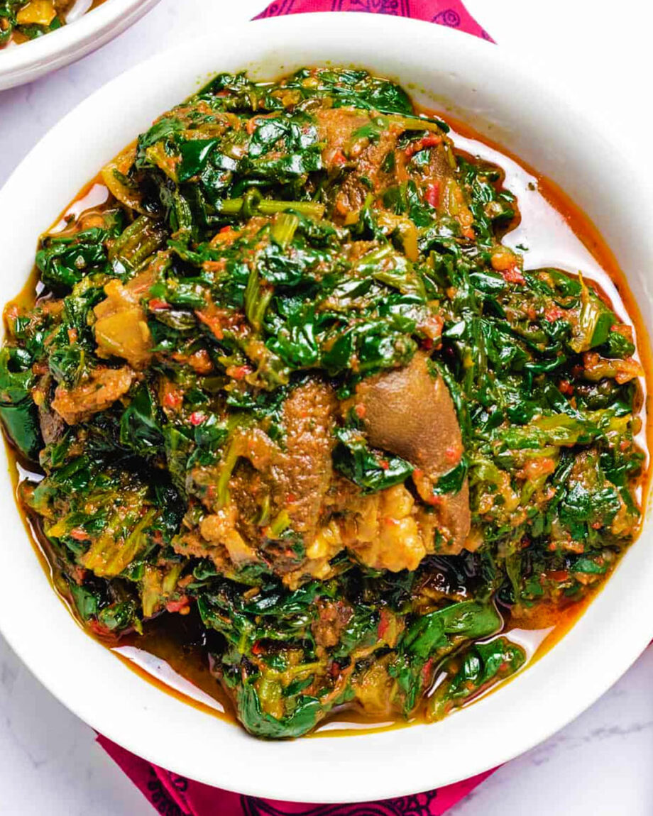 Nigerian Food Efo Riro Soup Vegetable Efo Riro Soup Nigeria Soup Seafood Soup Calabar Chef Native Soup naija home food Lagos personal chef Ama Cuisine Ecstasy Foods