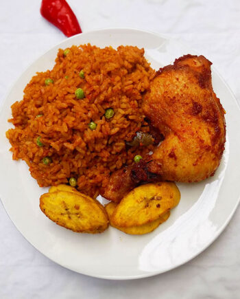 Nigerian Food Nigerian Jollof Rice Chicken Dodo Party Jollof Rice Naija meals lasgidi naija home food Lagos personal chef Ecstasy Foods Ama Cusine