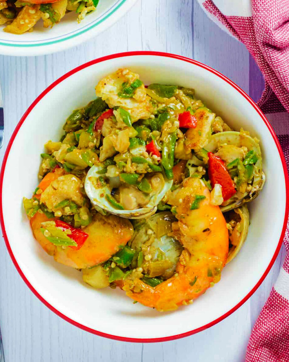 Nigerian Food Seafood Okro Soup Okro Soup Nigeria Soup Seafood Soup Calabar Chef Native Soup naija home food Lagos personal chef Ama Cuisine Ecstasy Foods
