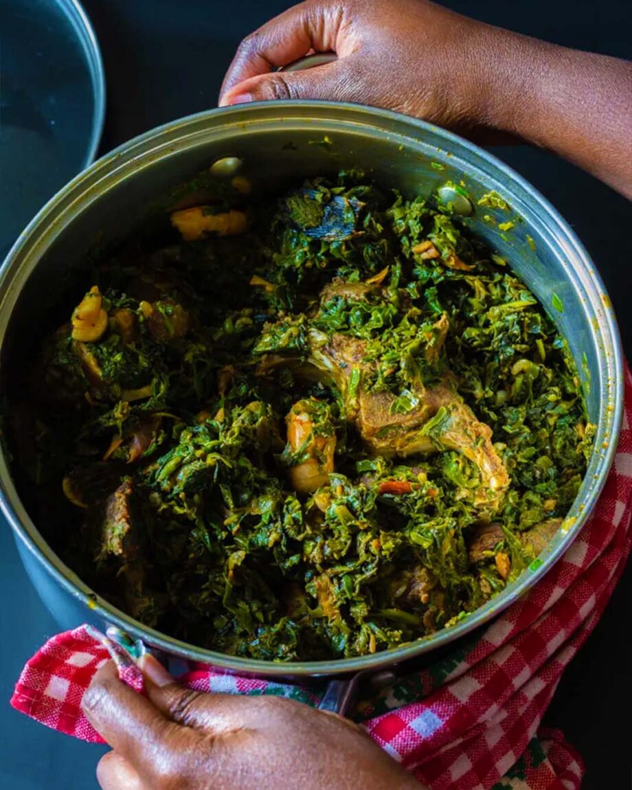 Nigerian Food Edika Ikong Soup Pot Nigeria Soup Vegetable Soup Calabar Chef Native Soup naija home food Lagos personal chef Ama Cuisine Ecstasy Foods