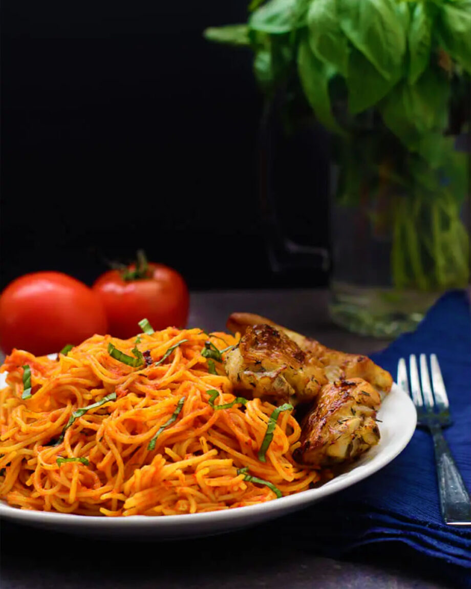 Nigerian Food Jollof Spaghetti Naija meals naija home food Lagos personal chef Ecstasy Foods Ama Cusine