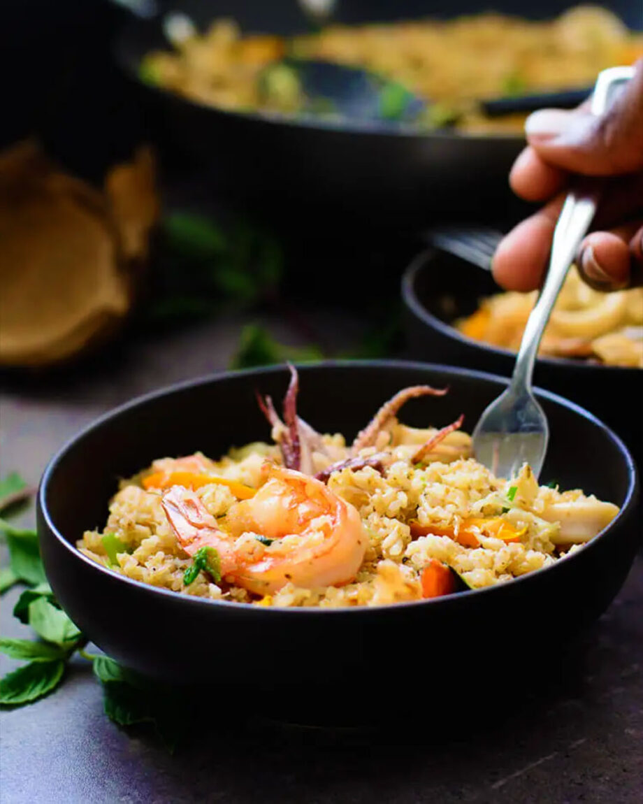 Nigerian Food Seafood Fried Rice Vegetable Rice naija home food Lagos personal chef 2