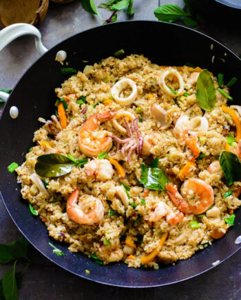 Nigerian Food Seafood Fried Rice Vegetable Rice naija home food Lagos personal chef