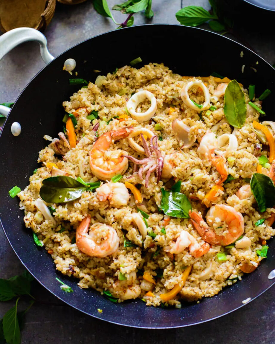 Nigerian Food Seafood Fried Rice Vegetable Rice naija home food Lagos personal chef