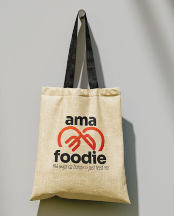 ama foodie tote bag branded naija home food mesh lagos printing