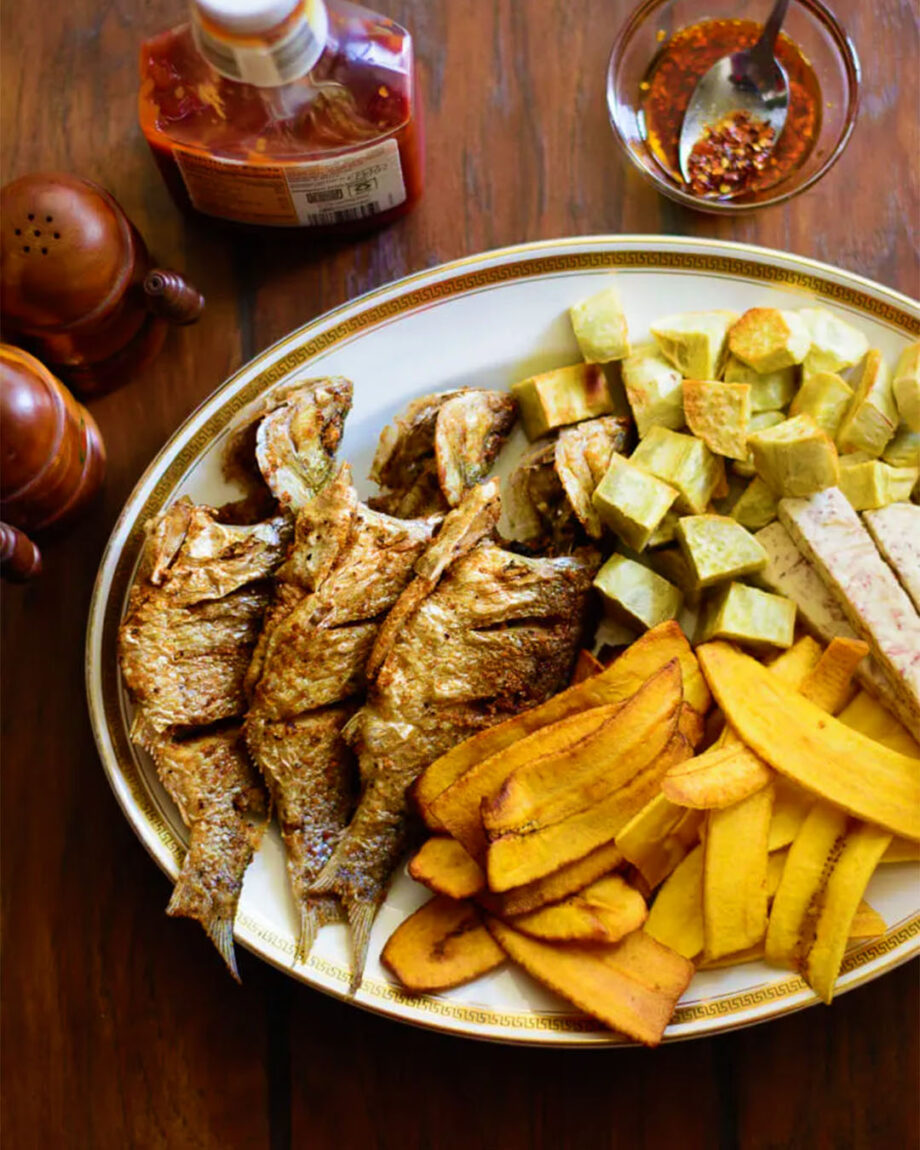 fried plantain fried yam fried potatoes fried fish naija home food Lagos kitchen fast food restaurant