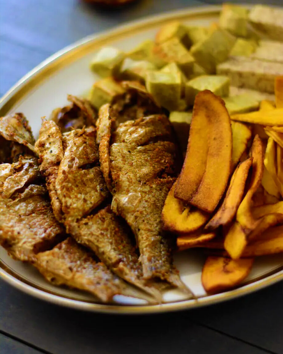 fried plantain fried yam fried potatoes fried fish naija home food Lagos kitchen fast food restaurant