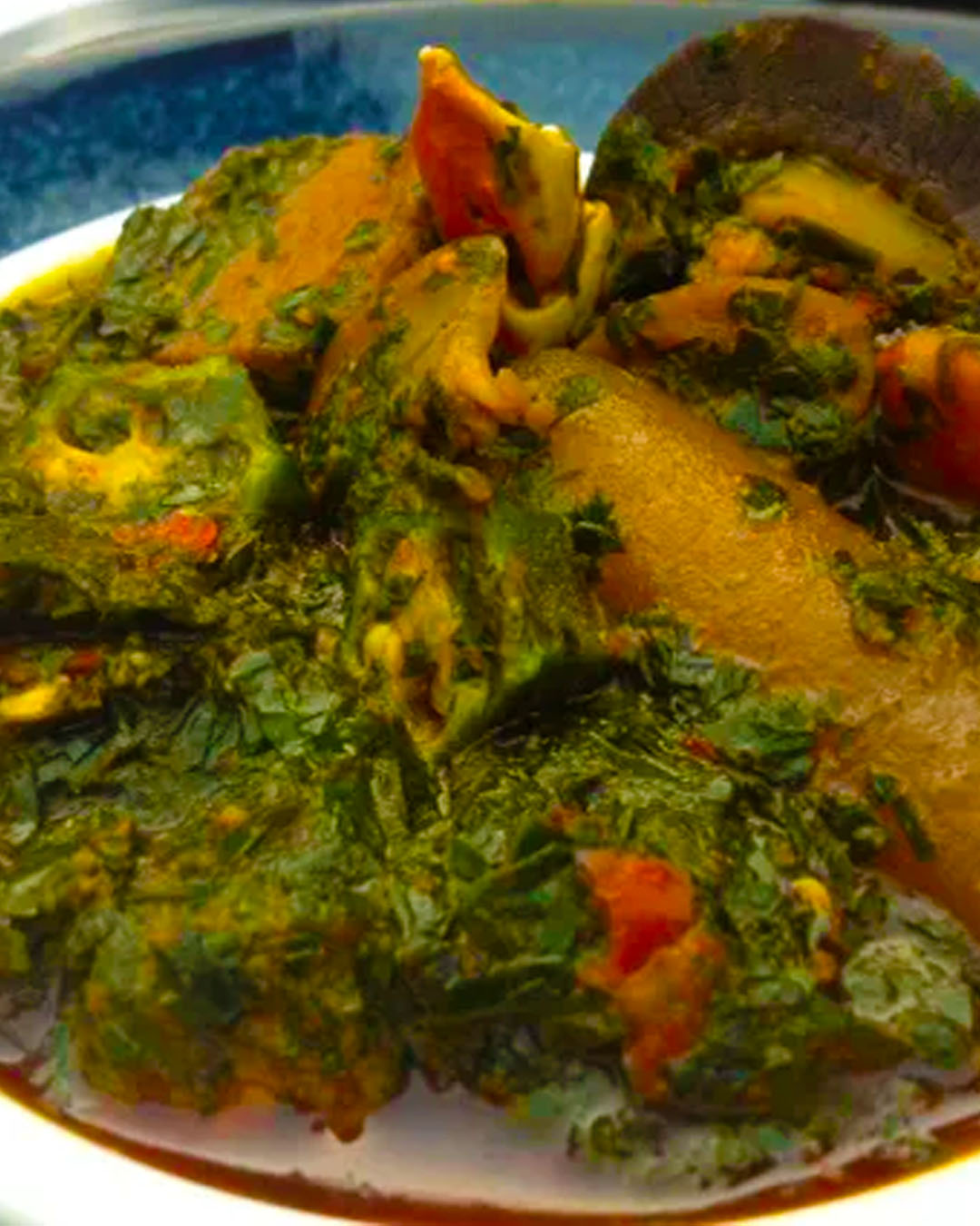 Efik Editan Soup Nigerian Food Fisherman Soup Seafood Okra Soup Nigeria Soup Laso Restaurant Chef Native Soup naija home food Lagos personal chef Ama Cuisine Ecstasy Food