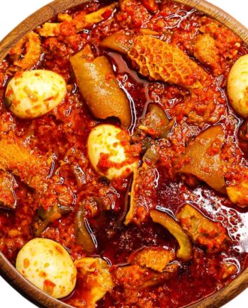 Nigerian Red Ofada Sauce Stew Nigeria Food Buka Stew Nigeria Soup Calabar Chef Native Soup naija home food Lagos personal chef Ama Cuisine Ecstasy Foods