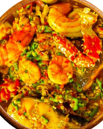 Seafood Okro Okra Nigerian Food Soup Lagos Restaurant Personal Chef Native Soup naija home food Ama Cuisine Ecstasy Food Naija Home Food