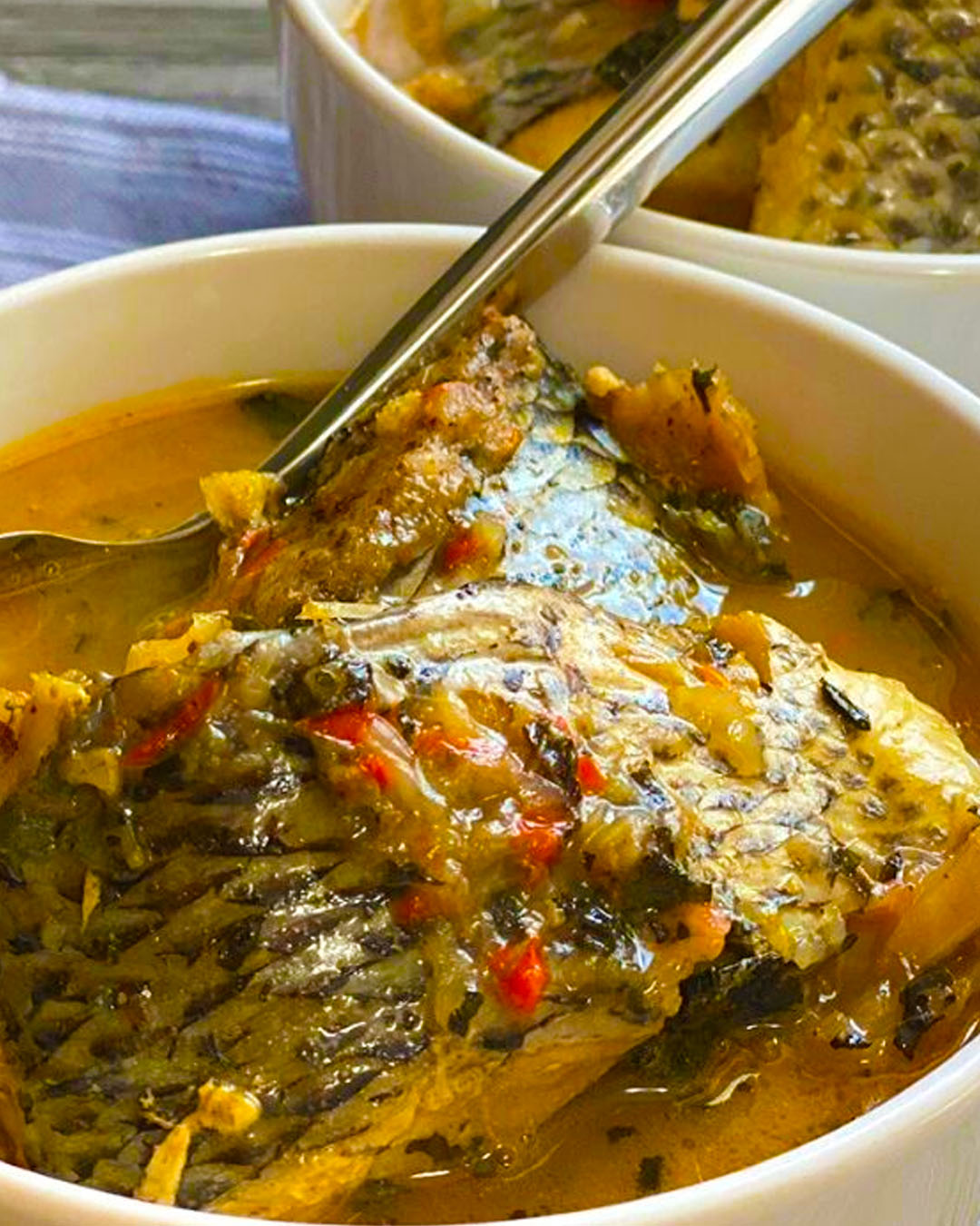 Tilapia Fish Pepper Soup Nigerian Food Assorted Pepper Soup Nigeria Soup Calabar Chef Native Soup naija home food Lagos personal chef Ama Cuisine Ecstasy Foods