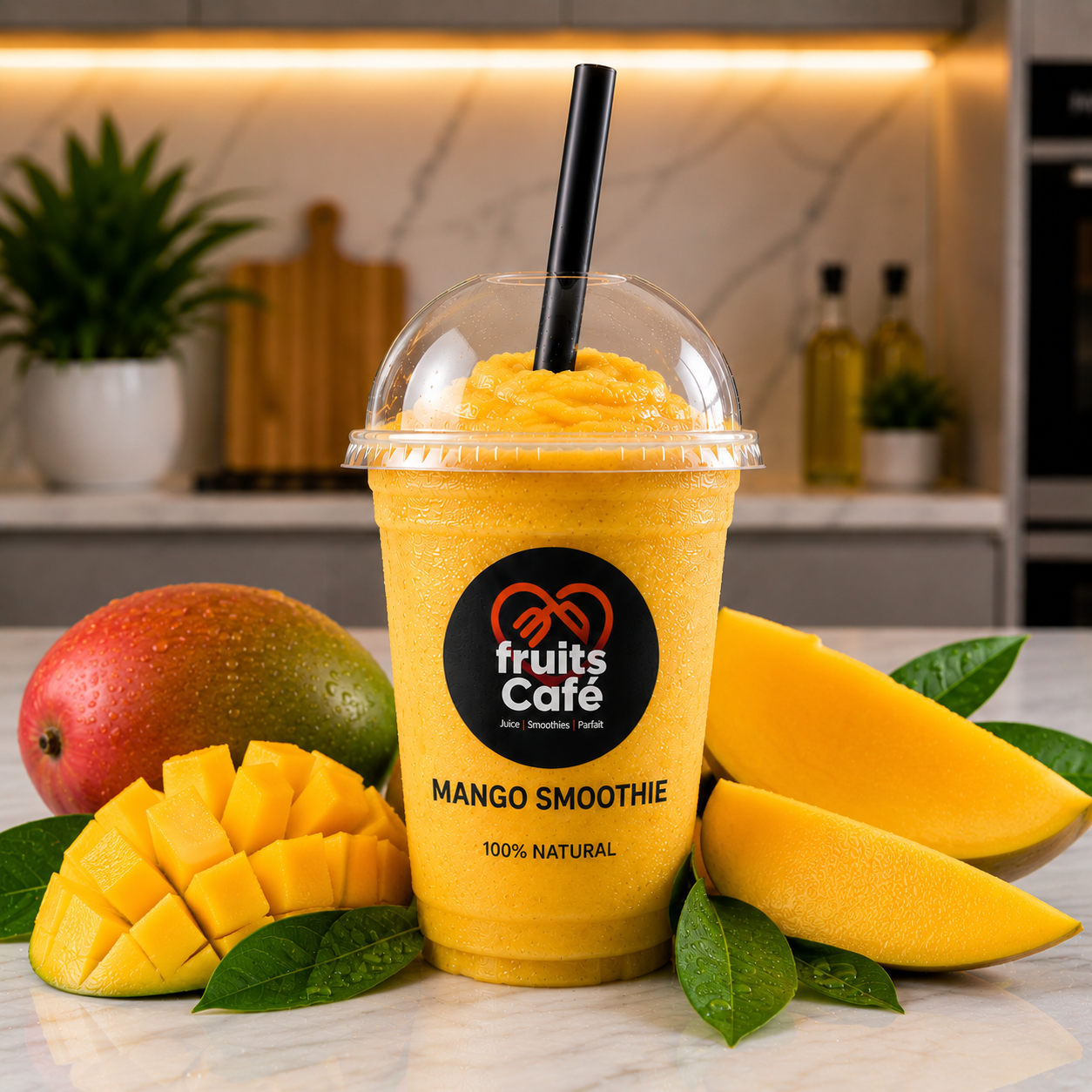 Order Fresh Mango Smoothie from Fruits Cafe. 100% Naturally creamy, sweet, and preservative-free. Delivered fresh across Lagos ☎️ 💬 0913 126 3512
