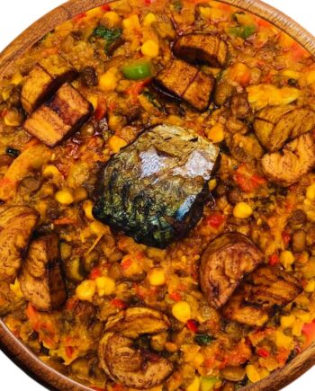 Porridge Beans Mackerel Fish Pottage Nigerian Food naija home food Lagos personal chef Ama Cuisine Ecstasy Foods
